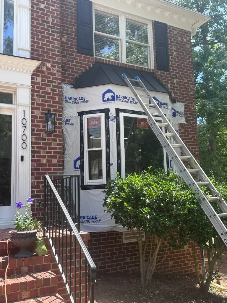 Bay Window Replacement and Installation in Raleigh — framing and trim